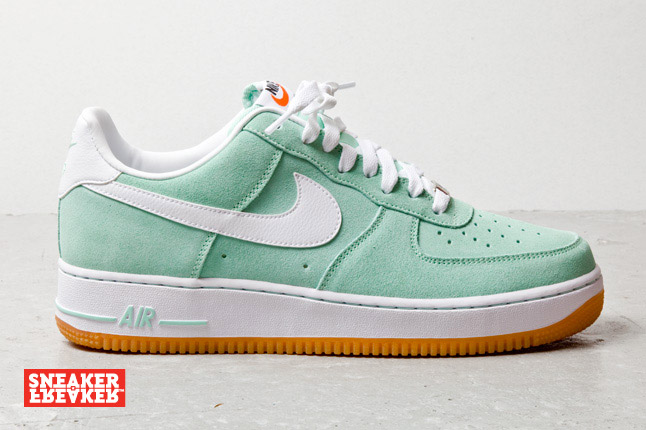mint green suede air force 1