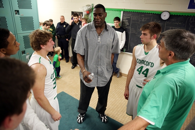 Shawn Kemp at Concord High School for Reebok