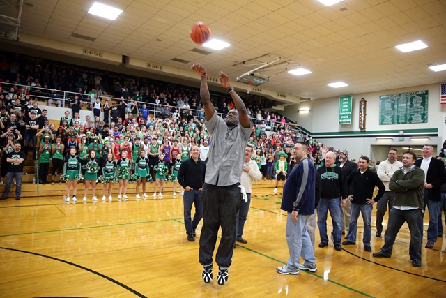 Shawn Kemp at Concord High School for Reebok