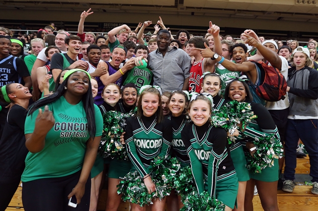 Shawn Kemp at Concord High School for Reebok