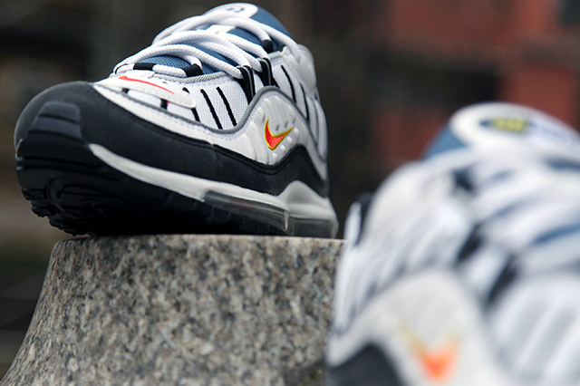 Nike air max 98 og shop white  and  team orange