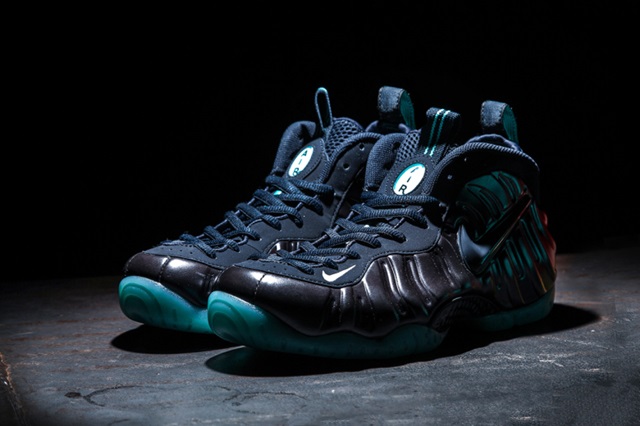 nike foamposite aqua blue