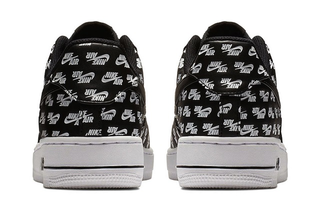 air force 1 low all over logo black