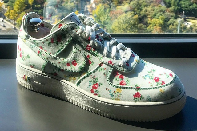 green floral nike air force 1